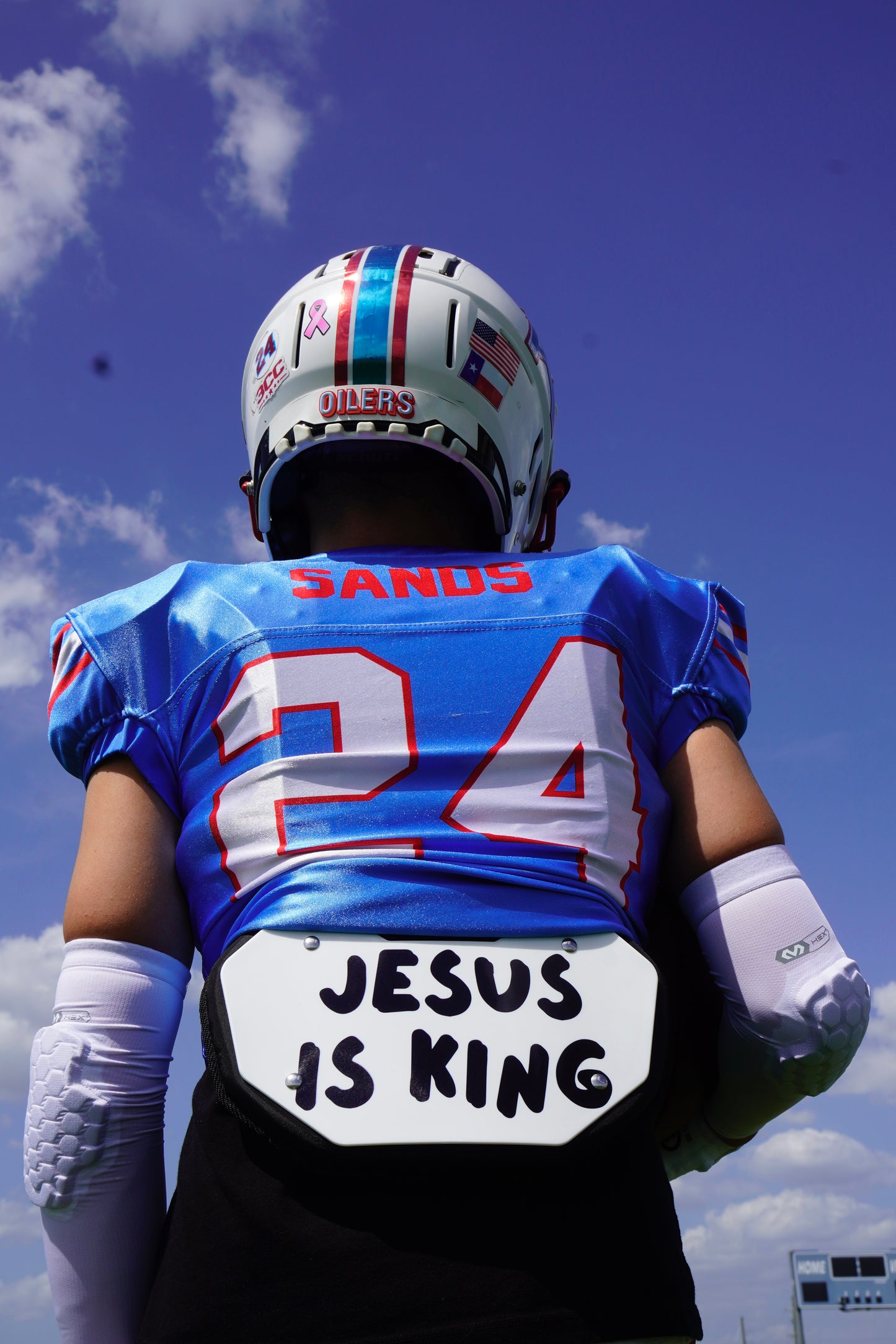 Jesus Is King Football Back Plate