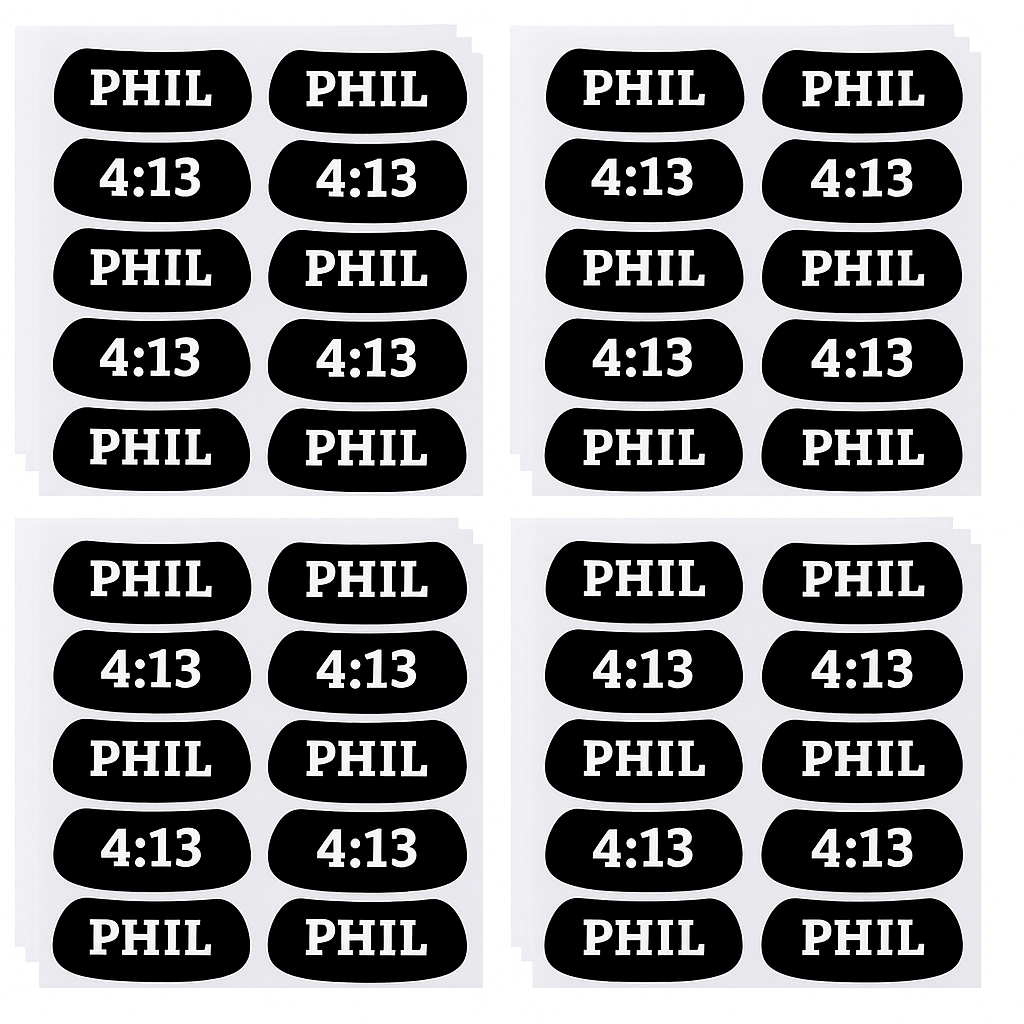 Bible Verse Football Eye Black Stickers