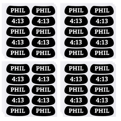 Bible Verse Football Eye Black Stickers
