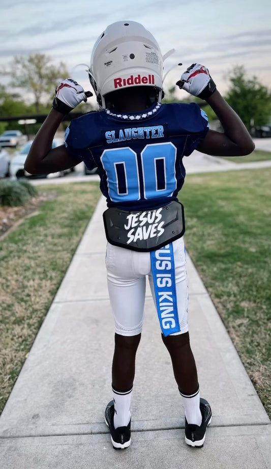 Jesus Saves Football Back Plate