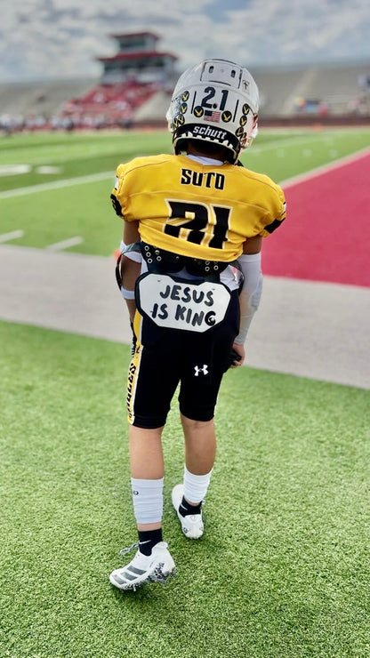 Jesus Is King Football Back Plate