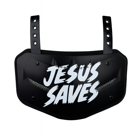 Jesus Saves Football Back Plate