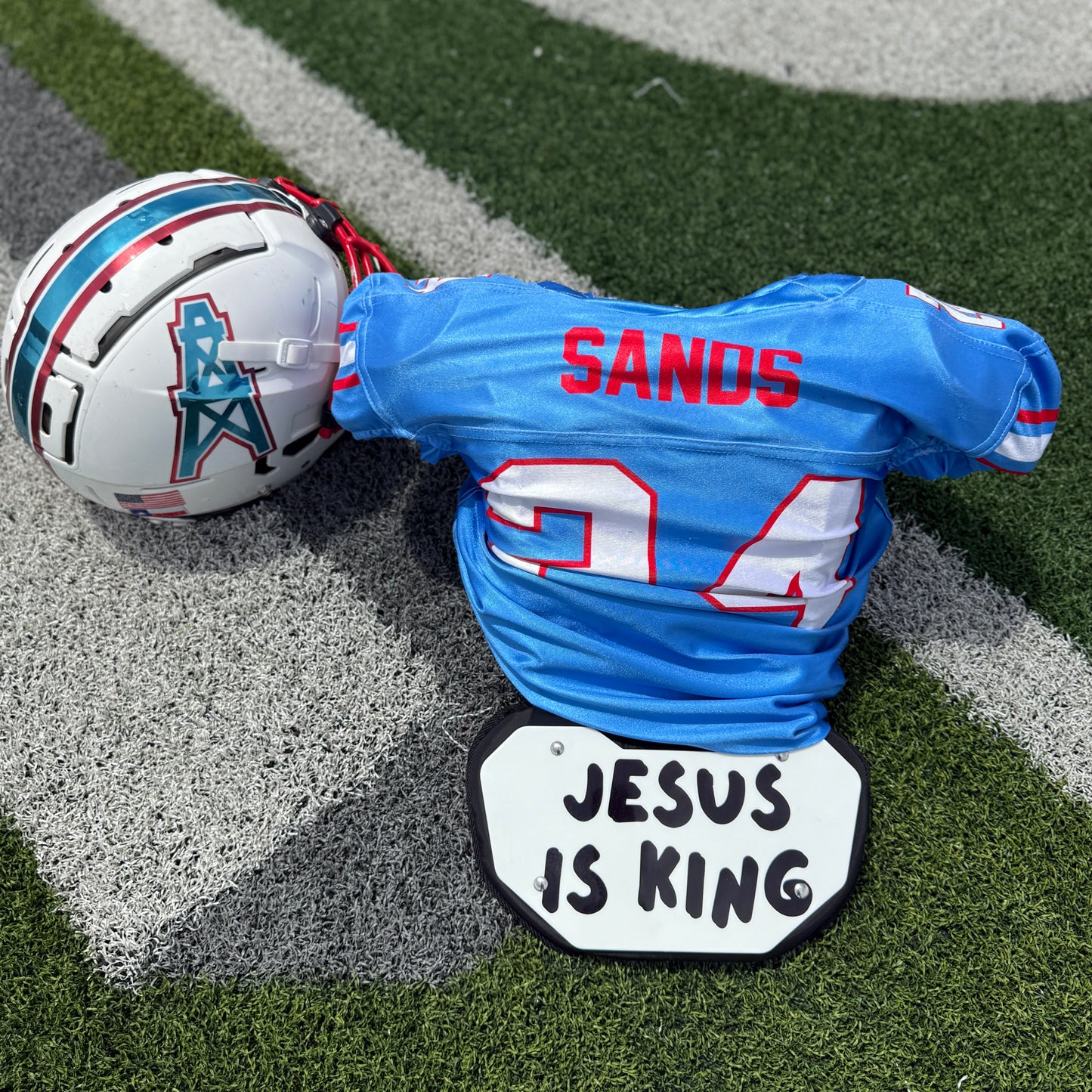 Jesus Is King Football Back Plate