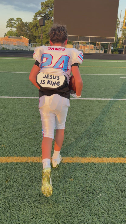 Jesus Is King Football Back Plate